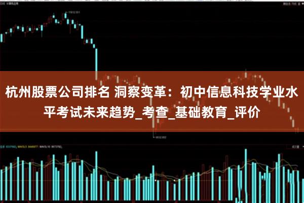 杭州股票公司排名 洞察变革：初中信息科技学业水平考试未来趋势_考查_基础教育_评价