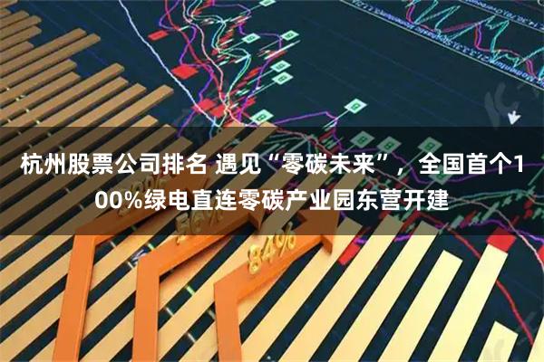 杭州股票公司排名 遇见“零碳未来”，全国首个100%绿电直连零碳产业园东营开建